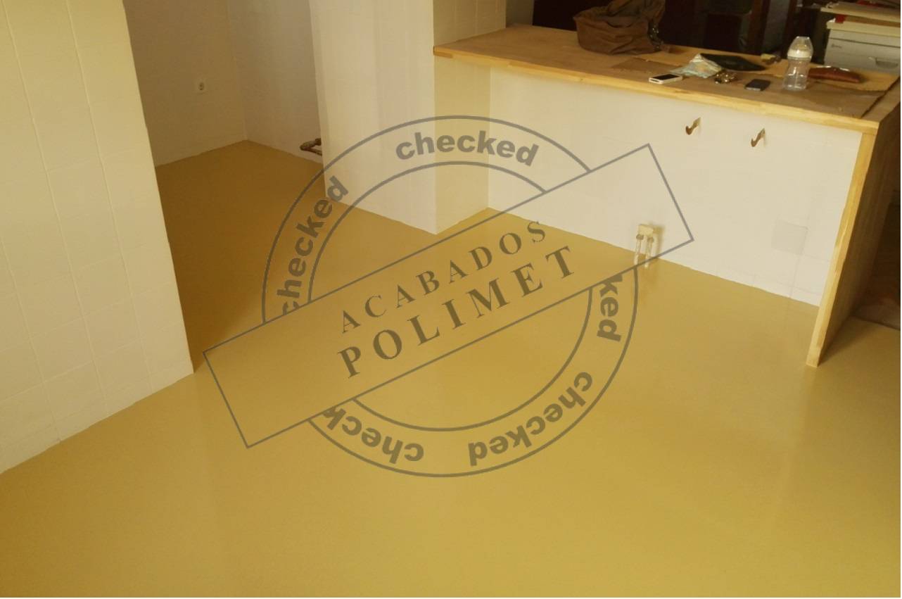Suelo de cocina beige